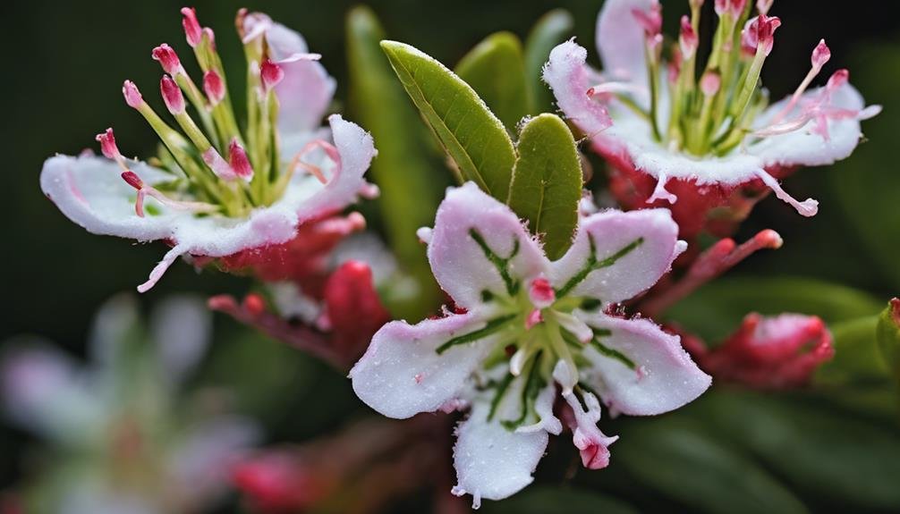 botanical garden with Labrador Tea (Rhododendron Groenlandicum)