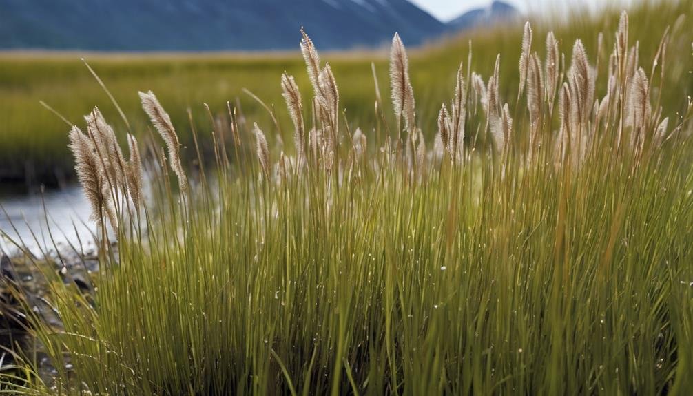 a Picture of Sedges (Carex) on an arctic landscape